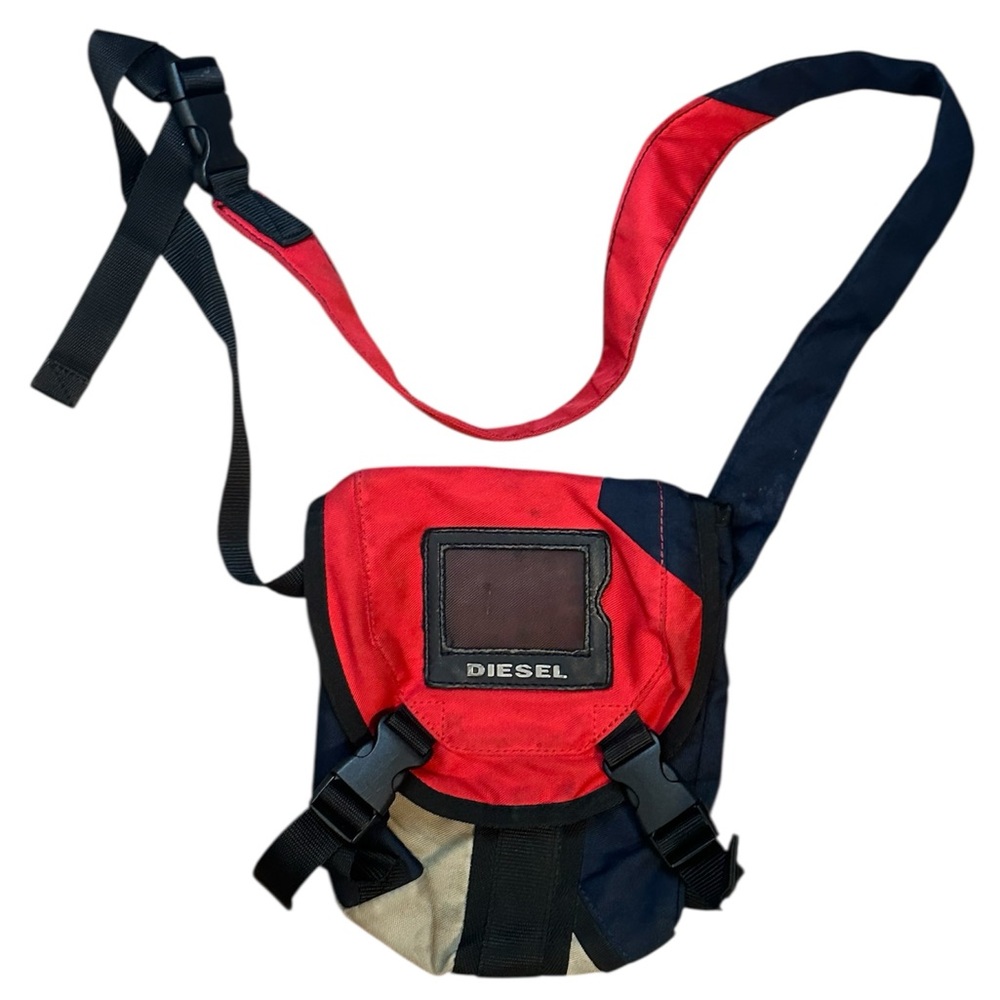 Diesel Red and Black Men's Messenger Bag